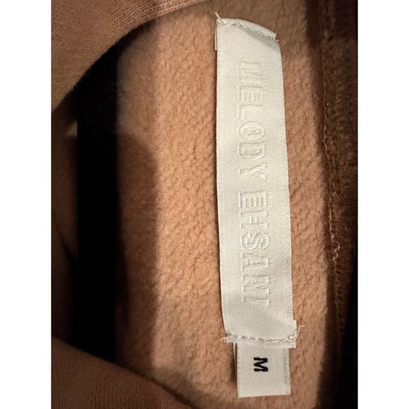 Melody Ehsani Gender Inclusive Patchwork hoodie and Sweatpants in Warm Taupe - Picture 5 of 12